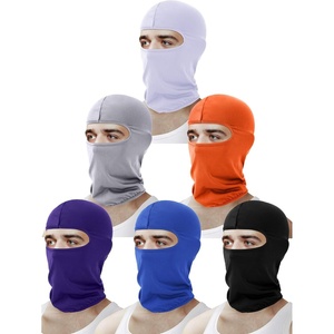 image:image6 Pieces Balaclava Face Cover Sun Protection Cover Breathable Long Neck Cover for Outdoor Activities White Light Grey Orange Purple Dark Blue Black