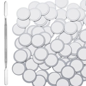 image:imageSumind 101 Pack Metal Stickers for Eyeshadow Palette Set Includes 1 Makeup Depotting Tool Adhesive Empty Metal Makeup Colorful Palette Stickers50 Pcs Square 50 Pcs Round100 Pcs Round