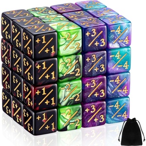 image:imageSumind 24 Pcs Counter Dice 11 Counters Ability Keyword Counters Buff Tokens 6 Sided Dice Gifts Compatible with CCG TCG Cards Gaming Accessory Fresh StyleDelicate Style