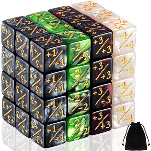 image:imageSumind 24 Pcs Counter Dice 11 Counters Ability Keyword Counters Buff Tokens 6 Sided Dice Gifts Compatible with CCG TCG Cards Gaming Accessory Fresh StyleNovel Style