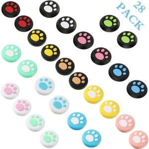 image:imageSumind 28 Pieces Replacement Cute Cat Claw Design Thumb Grip Caps Thumb Grips Analog Stick Cover Joystick Cap Soft Silicone Cover Compatible with Nintendo Switch Switch Lite and Joy Con Controller