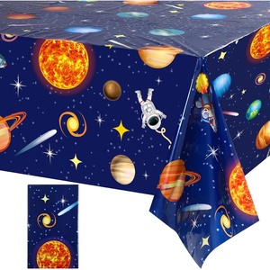 image:imageSumind 3 Pieces Space Tablecloth Decorations Plastic Outer Solar System Table Cover Planet Design for Kids Space Theme Birthday Party Decorations and Supplies for Birthday Home 54 x 108 Inch1