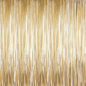 image:imageSumind 4 Packs Metallic Tinsel Foil Curtains Backdrop Door Fringe Curtains Photo Booth Backdrops for Christmas New Year Wedding Graduation Birthday Disco Party Favor DecorationsMatt Light Gold