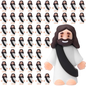image:imageSumind 50 Pcs Little Jesus Figures Easter Mini Pocket Jesus Figurines Bulk Original Design for Easter Egg Stuffers Hide Seek Religious Party Favors Sunday School Baptism GiftsComprehensive ColorsBlack