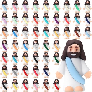 image:imageSumind 50 Pcs Little Jesus Figures Easter Mini Pocket Jesus Figurines Bulk Original Design for Easter Egg Stuffers Hide Seek Religious Party Favors Sunday School Baptism GiftsComprehensive ColorsComprehensive Colors