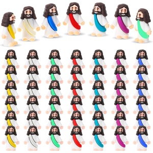 image:imageSumind 50 Pcs Little Jesus Figures Easter Mini Pocket Jesus Figurines Bulk Original Design for Easter Egg Stuffers Hide Seek Religious Party Favors Sunday School Baptism GiftsComprehensive ColorsBright Color