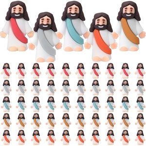 image:imageSumind 50 Pcs Little Jesus Figures Easter Mini Pocket Jesus Figurines Bulk Original Design for Easter Egg Stuffers Hide Seek Religious Party Favors Sunday School Baptism GiftsComprehensive ColorsBohemian