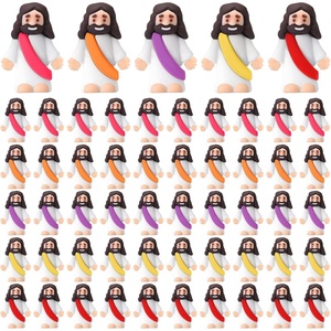 image:imageSumind 50 Pcs Little Jesus Figures Easter Mini Pocket Jesus Figurines Bulk Original Design for Easter Egg Stuffers Hide Seek Religious Party Favors Sunday School Baptism GiftsComprehensive ColorsColorful