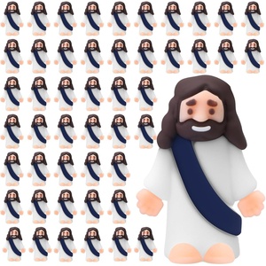 image:imageSumind 50 Pcs Little Jesus Figures Easter Mini Pocket Jesus Figurines Bulk Original Design for Easter Egg Stuffers Hide Seek Religious Party Favors Sunday School Baptism GiftsComprehensive ColorsDark Blue