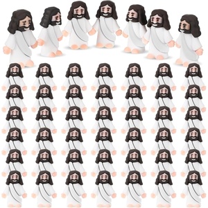 image:imageSumind 50 Pcs Little Jesus Figures Easter Mini Pocket Jesus Figurines Bulk Original Design for Easter Egg Stuffers Hide Seek Religious Party Favors Sunday School Baptism GiftsComprehensive ColorsWhite