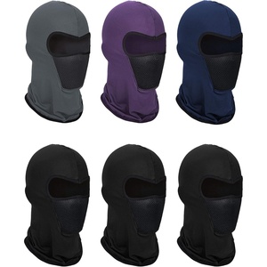 image:imageSumind 6 Pieces Summer Balaclava Face Mask Breathable Sun Dust Protection Mask Long Neck Cover for Outdoor Activities Grey Purple Black Navy Blue