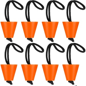 image:imageSumind 8 Pieces 157 Inch Universal Kayak Scupper Plug Kit Silicone Scupper Plugs Drain Holes Stopper Bung with Lanyard for Sit on Top Kayak AccessoriesOrange