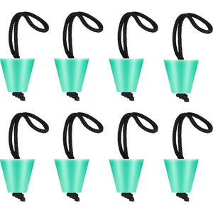 image:imageSumind 8 Pieces 157 Inch Universal Kayak Scupper Plug Kit Silicone Scupper Plugs Drain Holes Stopper Bung with Lanyard for Sit on Top Kayak AccessoriesFluorescent Green