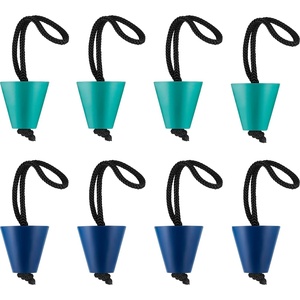 image:imageSumind 8 Pieces 157 Inch Universal Kayak Scupper Plug Kit Silicone Scupper Plugs Drain Holes Stopper Bung with Lanyard for Sit on Top Kayak AccessoriesDark Blue  Dark Green