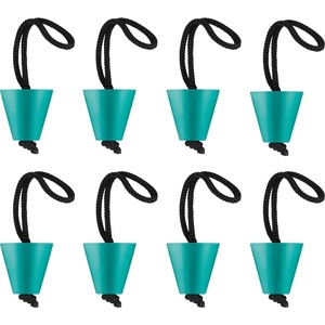image:imageSumind 8 Pieces 157 Inch Universal Kayak Scupper Plug Kit Silicone Scupper Plugs Drain Holes Stopper Bung with Lanyard for Sit on Top Kayak AccessoriesGreen