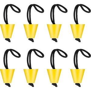 image:imageSumind 8 Pieces 157 Inch Universal Kayak Scupper Plug Kit Silicone Scupper Plugs Drain Holes Stopper Bung with Lanyard for Sit on Top Kayak AccessoriesYellow
