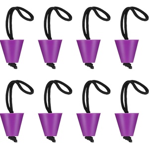 image:imageSumind 8 Pieces 157 Inch Universal Kayak Scupper Plug Kit Silicone Scupper Plugs Drain Holes Stopper Bung with Lanyard for Sit on Top Kayak AccessoriesPurple
