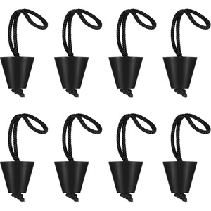 image:imageSumind 8 Pieces 157 Inch Universal Kayak Scupper Plug Kit Silicone Scupper Plugs Drain Holes Stopper Bung with Lanyard for Sit on Top Kayak AccessoriesBlack