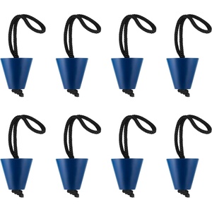 image:imageSumind 8 Pieces 157 Inch Universal Kayak Scupper Plug Kit Silicone Scupper Plugs Drain Holes Stopper Bung with Lanyard for Sit on Top Kayak AccessoriesBlue