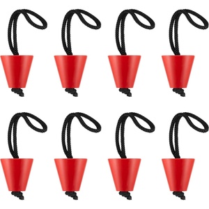 image:imageSumind 8 Pieces 157 Inch Universal Kayak Scupper Plug Kit Silicone Scupper Plugs Drain Holes Stopper Bung with Lanyard for Sit on Top Kayak AccessoriesRed
