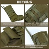 image:image2 Pieces Tactical Christmas Stocking Xmas Mantel Decoration Military Molle Pouch for Christmas Ornament Hanging Hunting Gear Bags Waterproof with Molle Gear for Outdoor Activities Khaki GreenKhaki  Green
