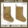 image:image2 Pieces Tactical Christmas Stocking Xmas Mantel Decoration Military Molle Pouch for Christmas Ornament Hanging Hunting Gear Bags Waterproof with Molle Gear for Outdoor Activities Khaki GreenKhaki  Green