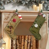 image:image2 Pieces Tactical Christmas Stocking Xmas Mantel Decoration Military Molle Pouch for Christmas Ornament Hanging Hunting Gear Bags Waterproof with Molle Gear for Outdoor Activities Khaki GreenKhaki  Green