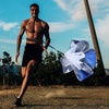 image:imageRunning Speed Training 56 Inch Speed Chute with Carry Bag Resistance Running Parachute for Football Soccer Training Kids Youth and Adults Blue