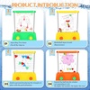 image:imageSumind 10 Pcs Handheld Water Games for Kids Mini Water Ring Toss Basketball Hoop Toy 90s Retro Mini Games for Goodie Bag Birthday Return Gifts Lively StylePastelGreen orange yellow