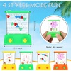 image:imageSumind 10 Pcs Handheld Water Games for Kids Mini Water Ring Toss Basketball Hoop Toy 90s Retro Mini Games for Goodie Bag Birthday Return Gifts Lively StylePastelGreen orange yellow