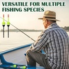 image:imageSumind 10 Pieces Fishing Bobbers Balsa Wooden Oval Stick Spring Fishing Floats for Crappie Tackle AccessoriesBlack and Yellow