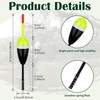 image:imageSumind 10 Pieces Fishing Bobbers Balsa Wooden Oval Stick Spring Fishing Floats for Crappie Tackle AccessoriesWhite and Yellow
