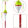 image:imageSumind 10 Pieces Fishing Bobbers Balsa Wooden Oval Stick Spring Fishing Floats for Crappie Tackle AccessoriesWhite and Yellow