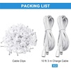 image:imageSumind 2 Pack 20FT Total Micro USB Extension Cables Male to Female Extender Cord Compatible with Wyze Cam OG WYZE Cam PanWyze Cam V3Kasa Camera EC60 KC100 KC400 White