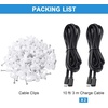 image:imageSumind 2 Pack Micro USB Extension Cable 10 ft 3 Meters Male to Female Extender Cord Compatible with Wireless Security Camera Flat Power Cable Cable Clips Included Black