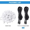 image:imageSumind 2 Pack Micro USB Extension Cable 10 ft 3 Meters Male to Female Extender Cord Compatible with Wireless Security Camera Flat Power Cable Cable Clips Included Black