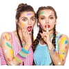 image:imageSumind 200 Pcs Jelly Bracelets 80s Glow Silicone Jelly Bracelets Women Hair Ties Retro Neon Rainbow Silicone Wristband Halloween Christmas Disco Party for Adults24 inches Pack of 2