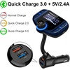 image:imageSumind 2026 Upgraded Wireless Bluetooth Car Adapter FM Transmitter 17 LCD Display Flexible Gooseneck 20W QC30ampDual USB Ports AUX InputOutput for HandsFree Call Micro TF CardBlackNormalBlue