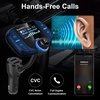 image:imageSumind 2026 Upgraded Wireless Bluetooth Car Adapter FM Transmitter 17 LCD Display Flexible Gooseneck 20W QC30ampDual USB Ports AUX InputOutput for HandsFree Call Micro TF CardBlackNormalBlue