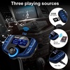image:imageSumind 2026 Upgraded Wireless Bluetooth Car Adapter FM Transmitter 17 LCD Display Flexible Gooseneck 20W QC30ampDual USB Ports AUX InputOutput for HandsFree Call Micro TF CardBlackNormalBlue