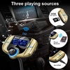 image:imageSumind 2026 Upgraded Wireless Bluetooth Car Adapter FM Transmitter 17 LCD Display Flexible Gooseneck 20W QC30ampDual USB Ports AUX InputOutput for HandsFree Call Micro TF CardBlackNormalGolden