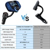 image:imageSumind 2026 Upgraded Wireless Bluetooth Car Adapter FM Transmitter 17 LCD Display Flexible Gooseneck 20W QC30ampDual USB Ports AUX InputOutput for HandsFree Call Micro TF CardBlackNormalBlue