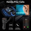 image:imageSumind 2026 Upgraded Wireless Bluetooth Car Adapter FM Transmitter 17 LCD Display Flexible Gooseneck 20W QC30ampDual USB Ports AUX InputOutput for HandsFree Call Micro TF CardBlackNormalBlue
