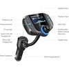 image:imageSumind 2026 Upgraded Wireless Bluetooth Car Adapter FM Transmitter 17 LCD Display Flexible Gooseneck 20W QC30ampDual USB Ports AUX InputOutput for HandsFree Call Micro TF CardBlackNormalBlack