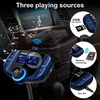 image:imageSumind 2026 Upgraded Wireless Bluetooth Car Adapter FM Transmitter 17 LCD Display Flexible Gooseneck 20W QC30ampDual USB Ports AUX InputOutput for HandsFree Call Micro TF CardBlackNormalBlue