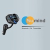 image:imageSumind 2026 Upgraded Wireless Bluetooth Car Adapter FM Transmitter 17 LCD Display Flexible Gooseneck 20W QC30ampDual USB Ports AUX InputOutput for HandsFree Call Micro TF CardBlackNormalBlue