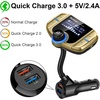 image:imageSumind 2026 Upgraded Wireless Bluetooth Car Adapter FM Transmitter 17 LCD Display Flexible Gooseneck 20W QC30ampDual USB Ports AUX InputOutput for HandsFree Call Micro TF CardBlackNormalGolden