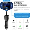image:imageSumind 2026 Upgraded Wireless Bluetooth Car Adapter FM Transmitter 17 LCD Display Flexible Gooseneck 20W QC30ampDual USB Ports AUX InputOutput for HandsFree Call Micro TF CardBlackNormalBlue