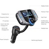 image:imageSumind 2026 Upgraded Wireless Bluetooth Car Adapter FM Transmitter 17 LCD Display Flexible Gooseneck 20W QC30ampDual USB Ports AUX InputOutput for HandsFree Call MicroTF CardGreyNormal