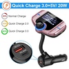 image:imageSumind 2026 Upgraded Wireless Bluetooth Car Adapter FM Transmitter 17 LCD Display Flexible Gooseneck 20W QC30ampDual USB Ports AUX InputOutput for HandsFree Call Micro TF CardBlackNormalRose Gold